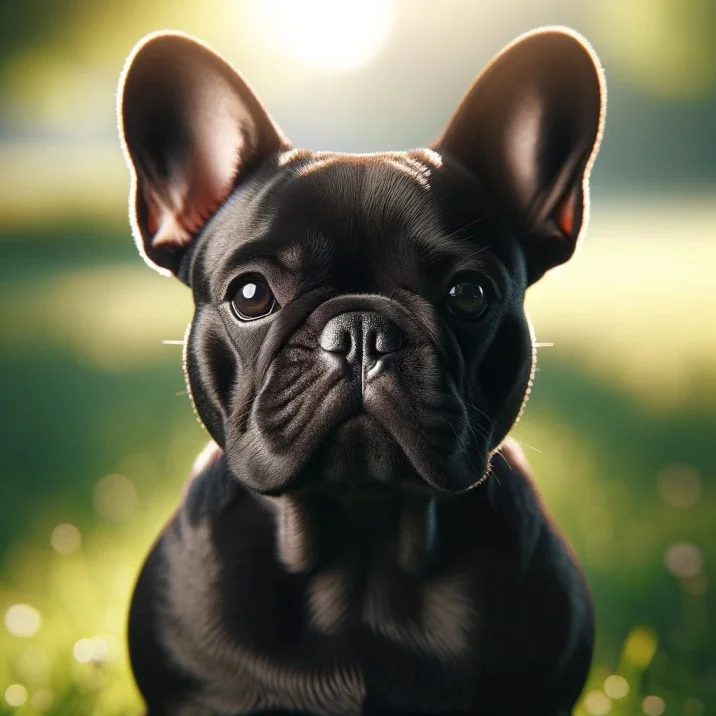 black French bulldog